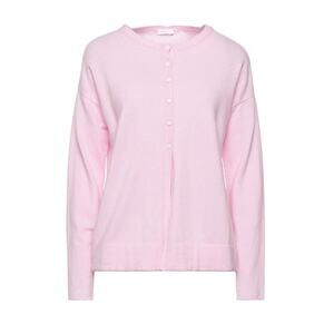 Rossopuro Pink Wool/Cashmere Long Sleeve Button Front Cardigan, size IT44/M